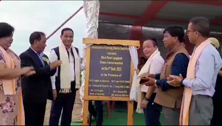 Paul Lyngdoh Inaugurates new tourist destination- Synrang Mawrin Mawten in South West Khasi Hills