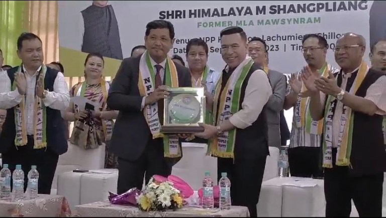 Former Mawsynram MLA & BJP Spokesperson, HM Shangpliang officially joins the NPP    