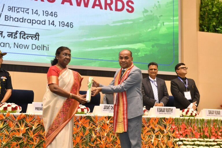 Meghalaya’s Everlasting Pyngrope brings honor to State; receive National Teachers’ Award from the President of India