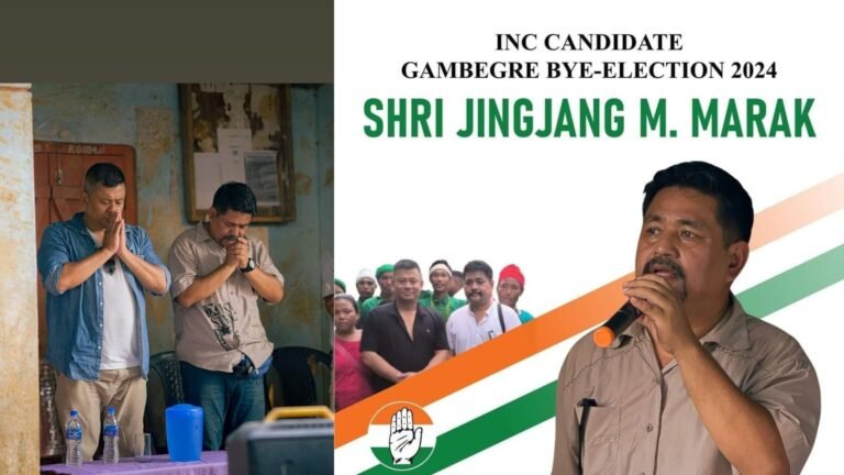 Congress field Saleng’s ally Jingjang M. Marak as candidate for Gambegre by-election