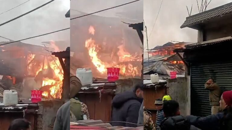 Fire breaks out in Jhalupara, One house and three shops damaged